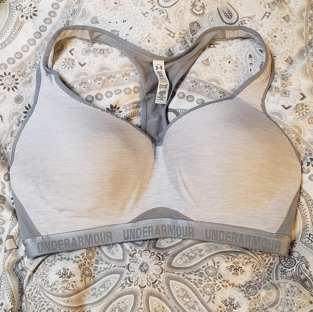 UNDER ARMOUR High-Impact Support Sports Bra 36D 1259953 Full Coverage Racerback - Picture 2 of 16